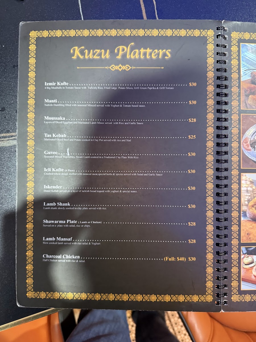 Menu Kuzu Turkish Resturant & Shisha Lounge-5
