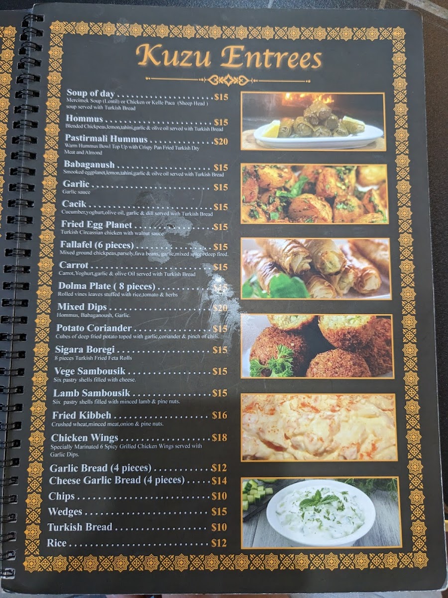 Menu Kuzu Turkish Resturant & Shisha Lounge-8